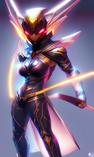 Chibi Cyber Hornet Concept Art Portrait