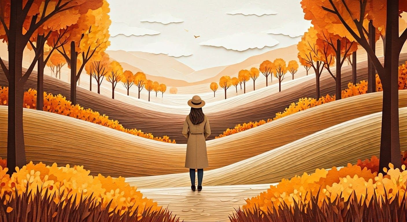 Papercraft Autumn Valley View