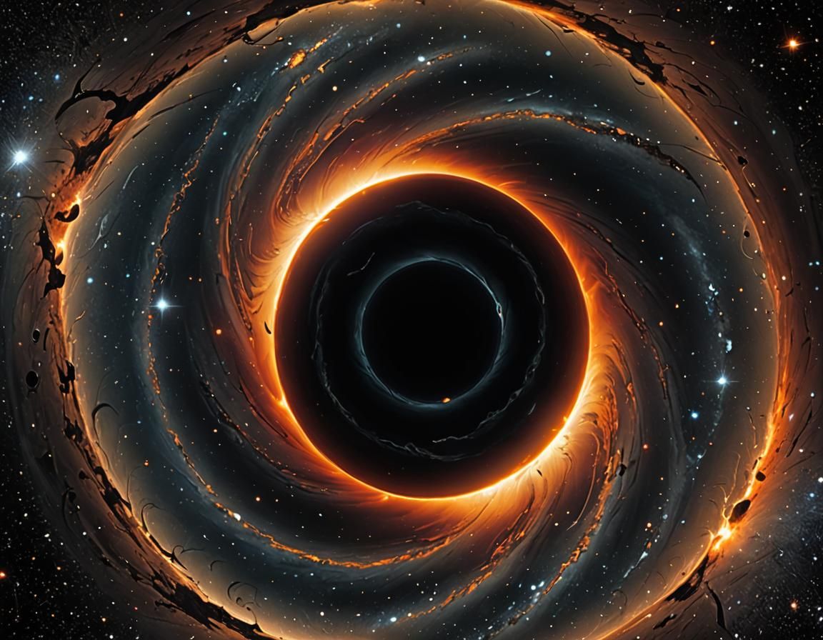 Photorealistic Black Hole in Deep Space