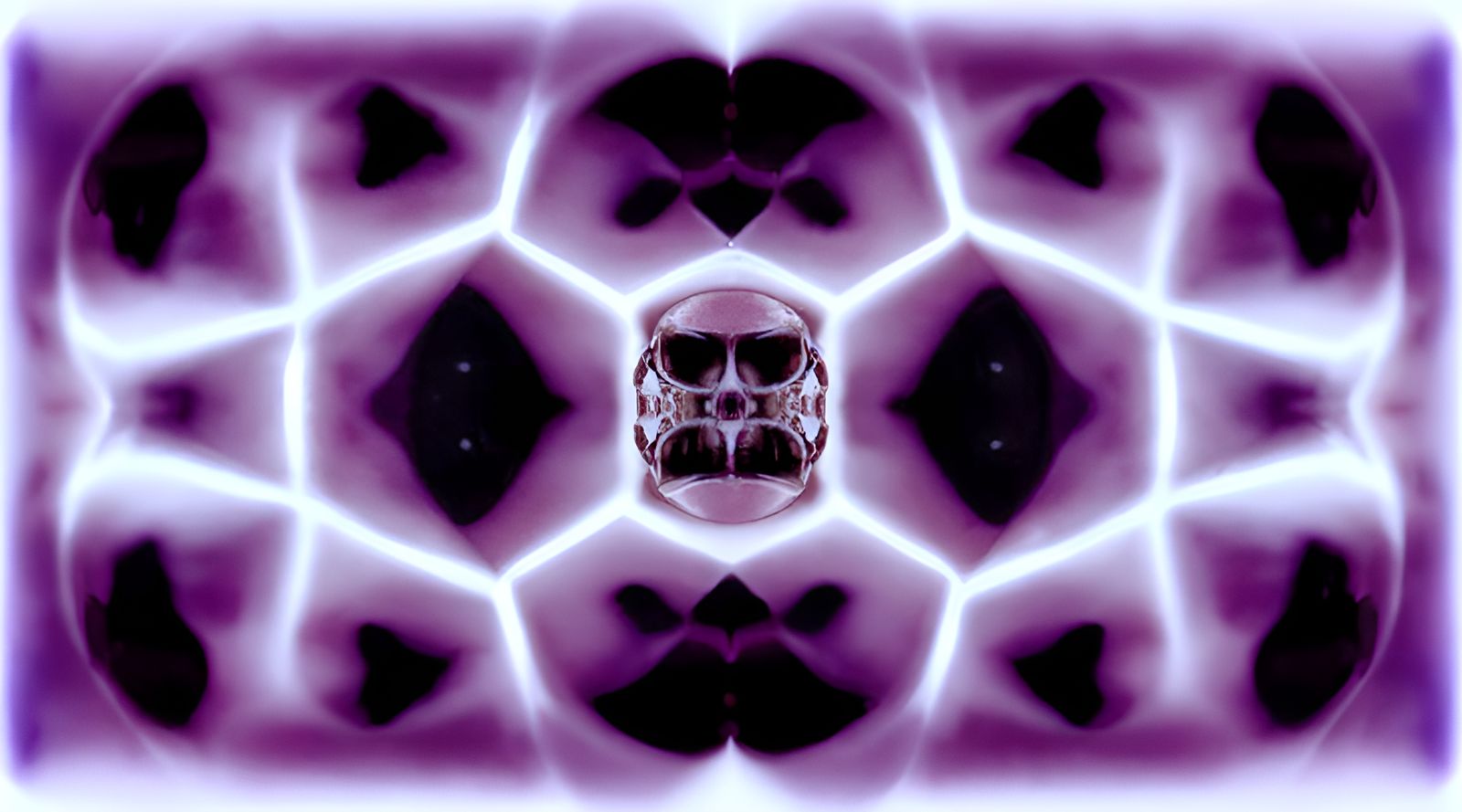 Holographic Skulls in Moiré Superlattice Pattern