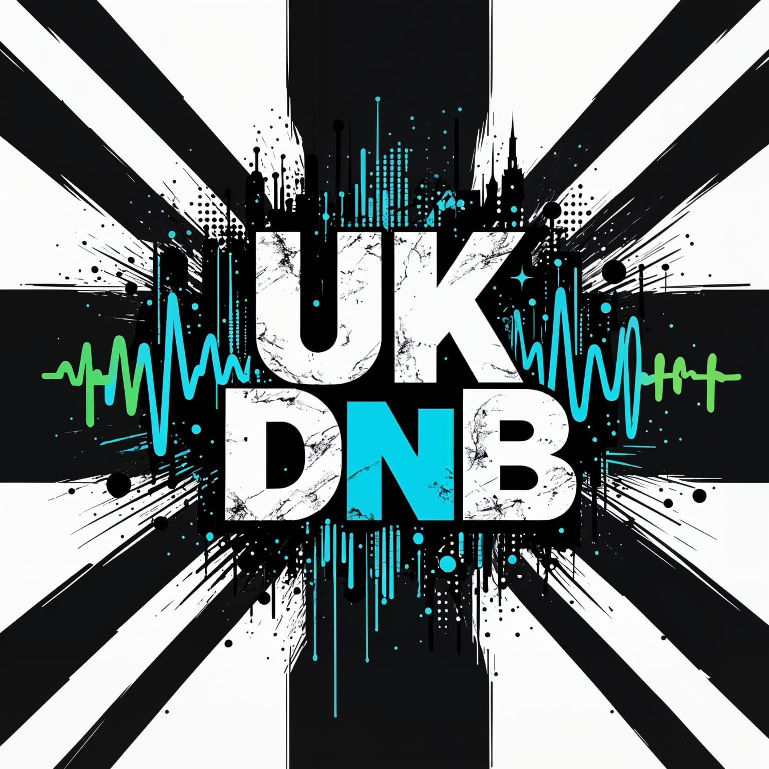 DnB UK Music Logo Design