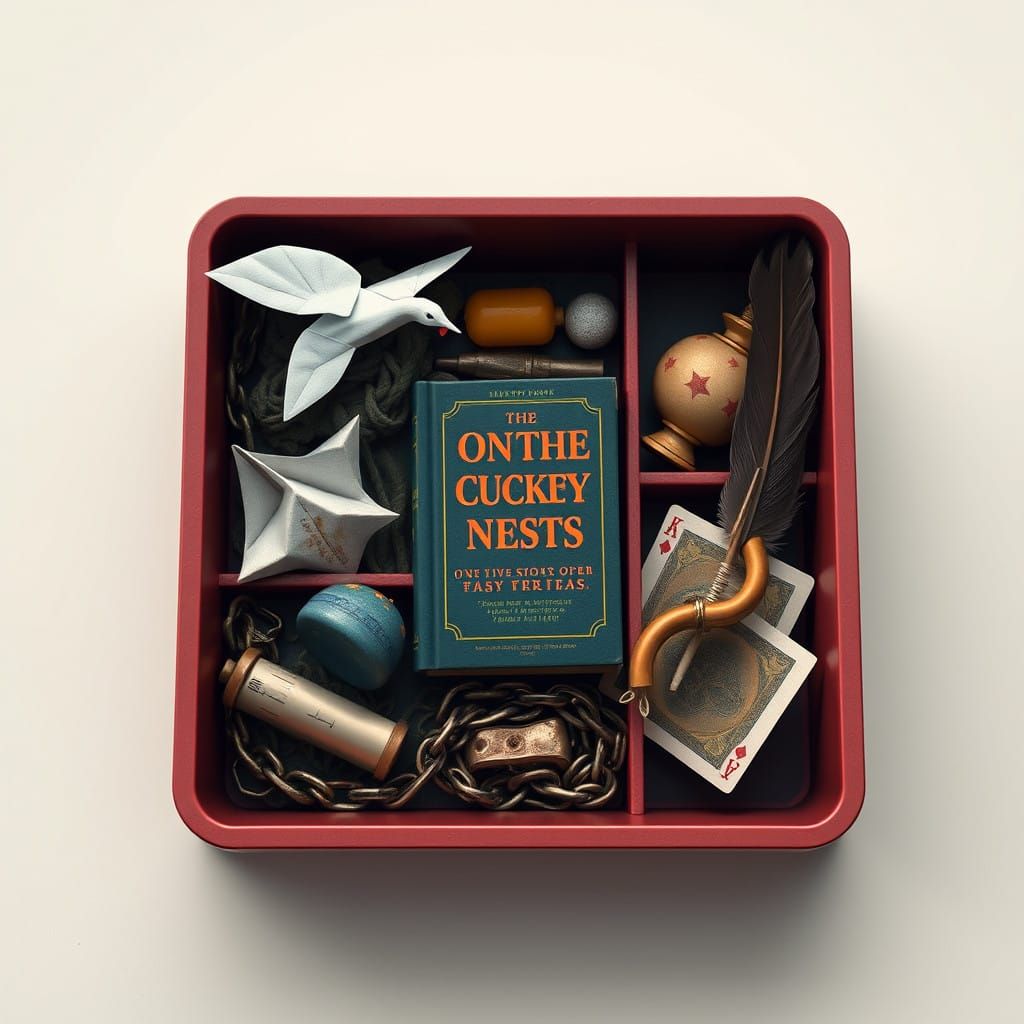 Retro-Futuristic Bento Box Art Inspired by Cuckoo's Nest