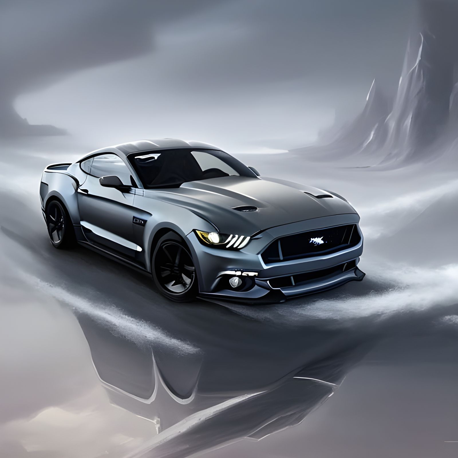 Robotic Ford Mustang GT: A Fantasy Art Masterpiece