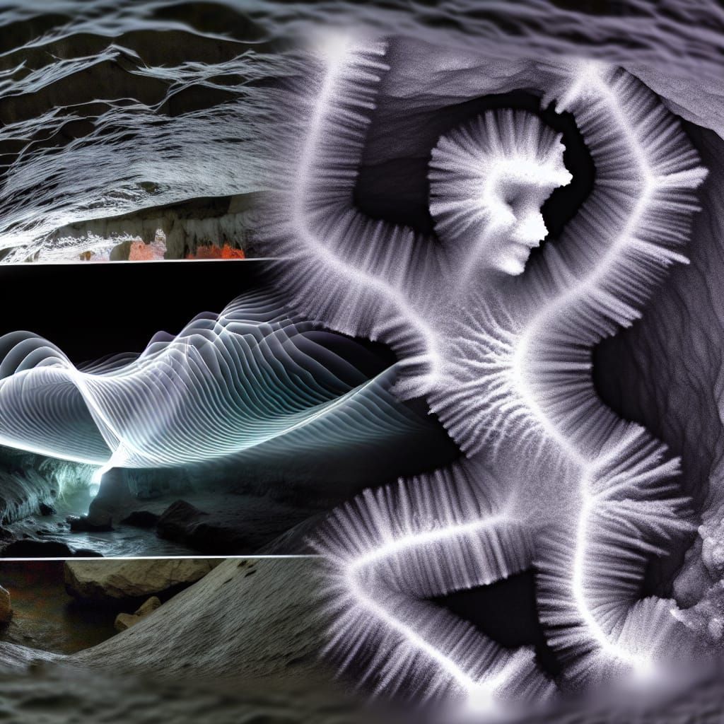 Anthropomorphic Frostwork Dancer in Natural Theater