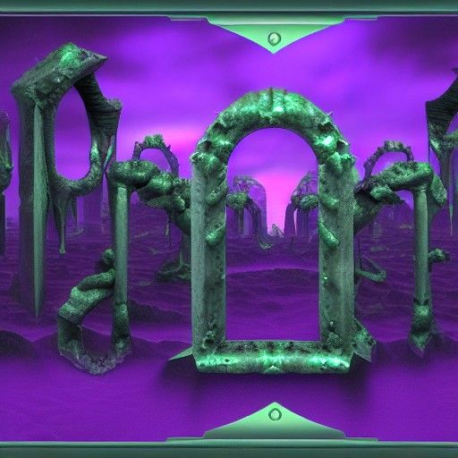 Corrupted Purple Chaos Emerald in Dark Matte Painting