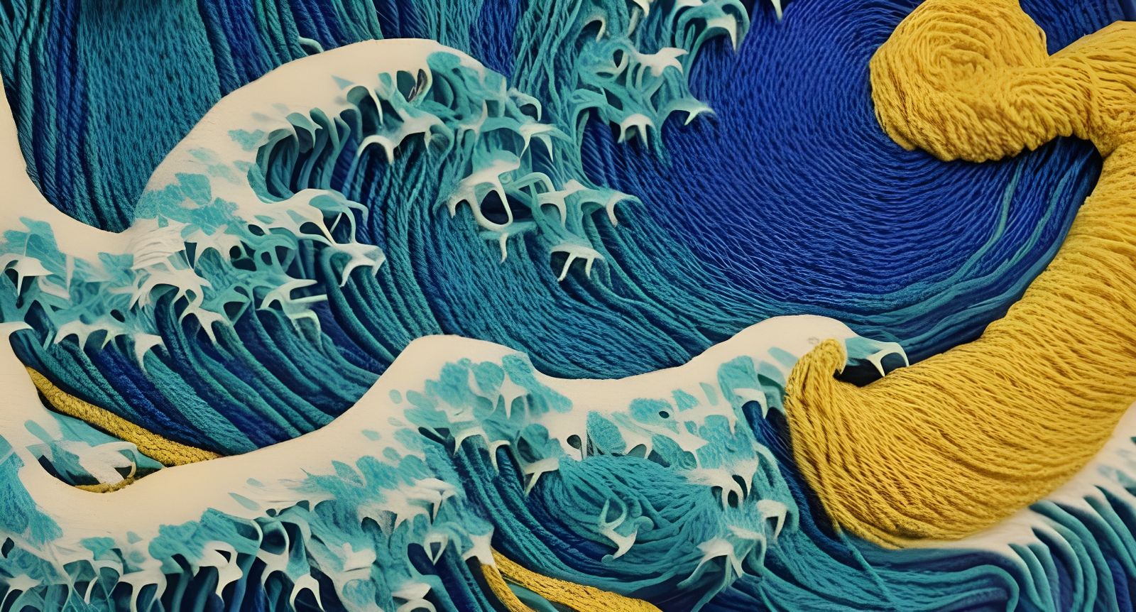 Yarn Art: The Great Wave off Kanagawa