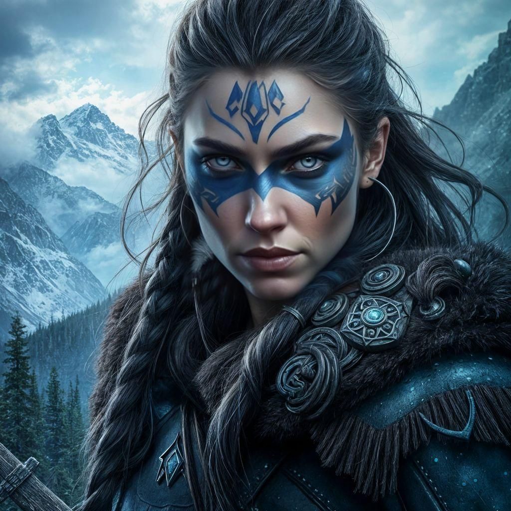 Epic Viking Portrait in High Fantasy Style