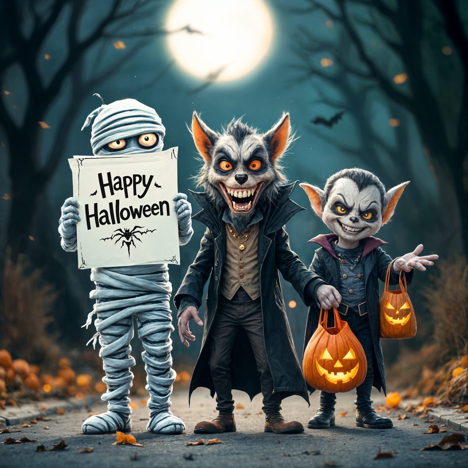 Halloween Monsters Trick-or-Treating