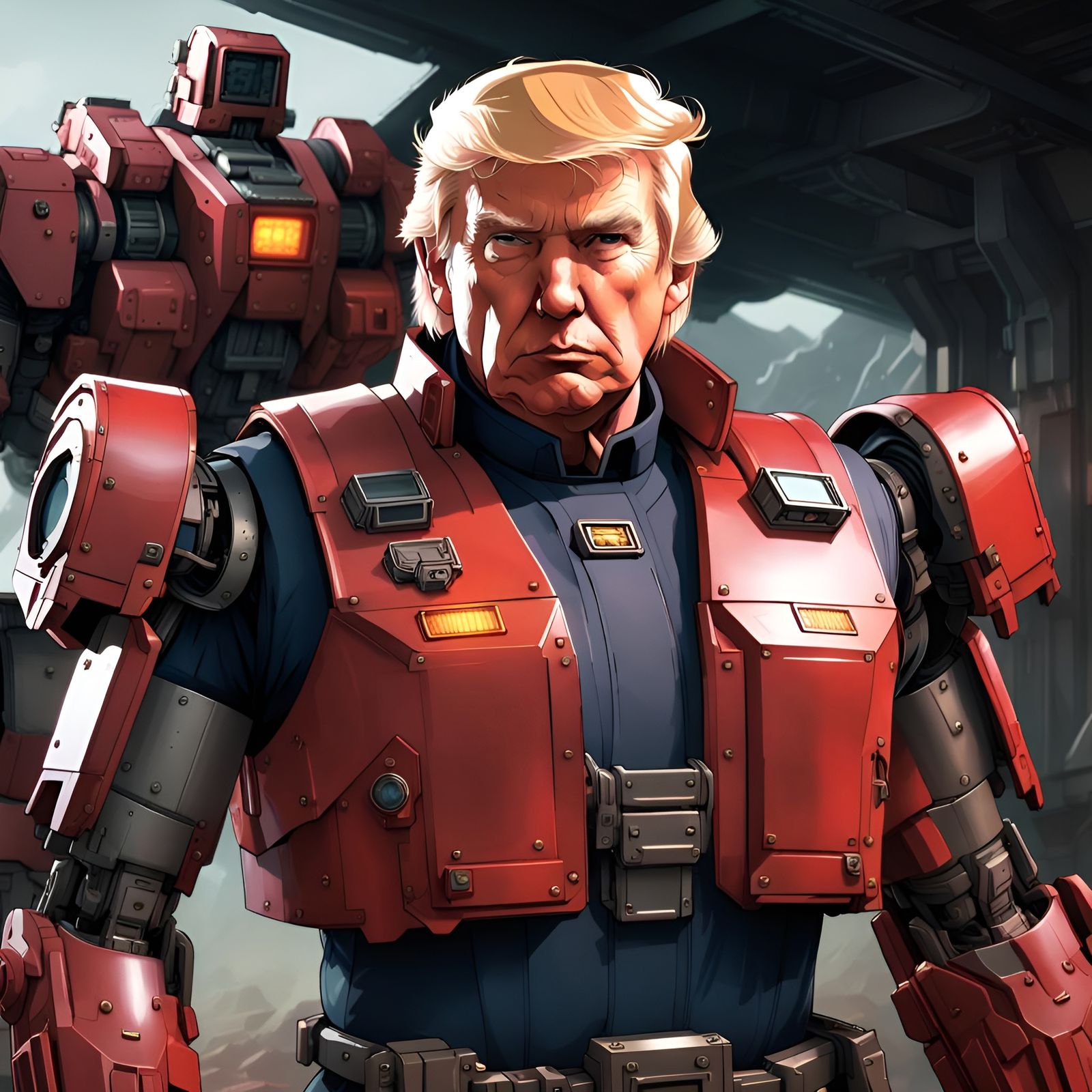 Mechwarrior Pilot Portrait in High Detail