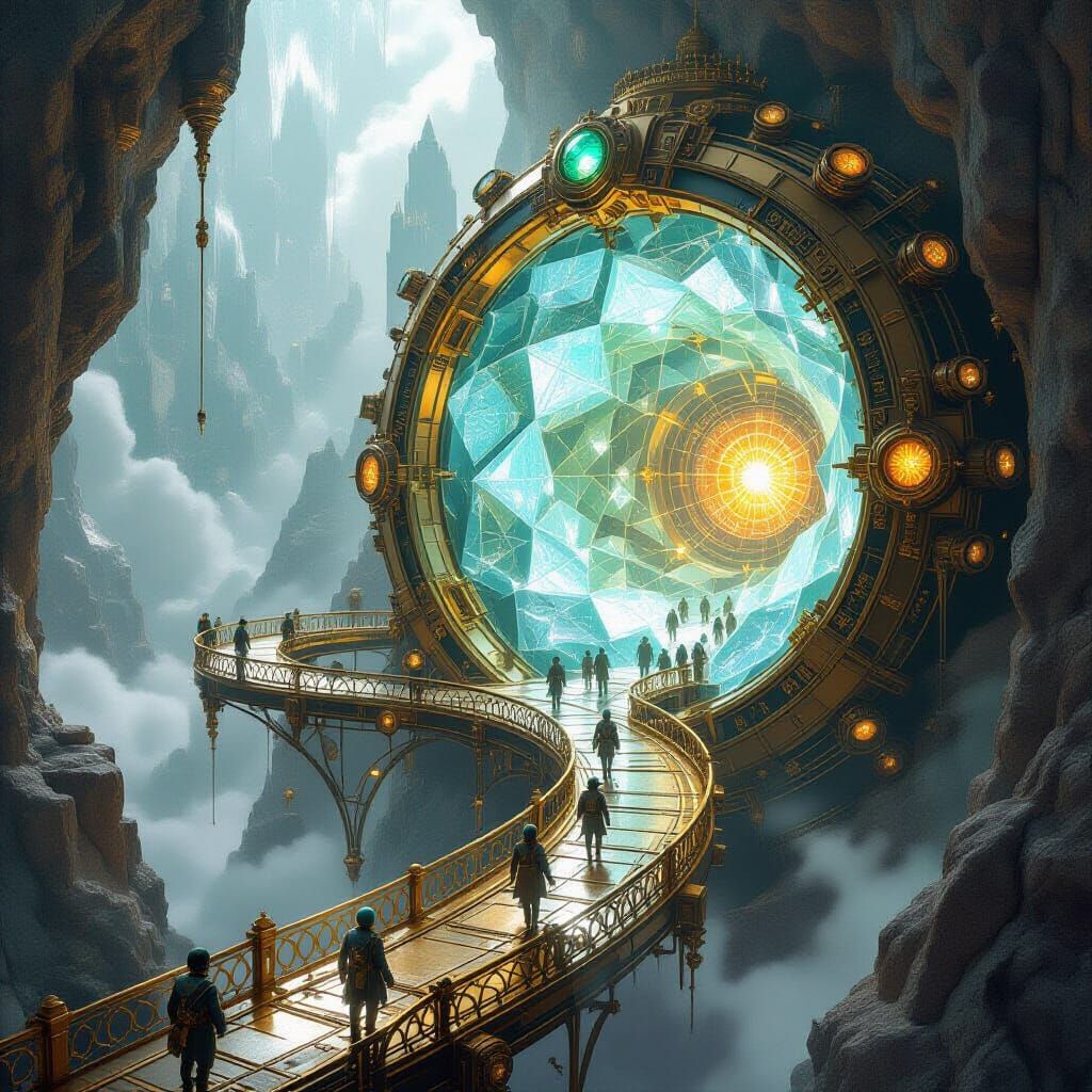 Clockwork City Inside Geode with Arcane Energy