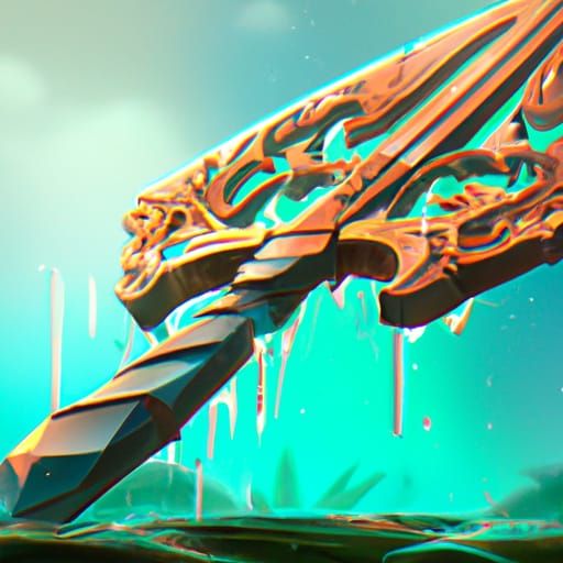 Hyperdetailed Sword Concept Art in Unreal Engine 5