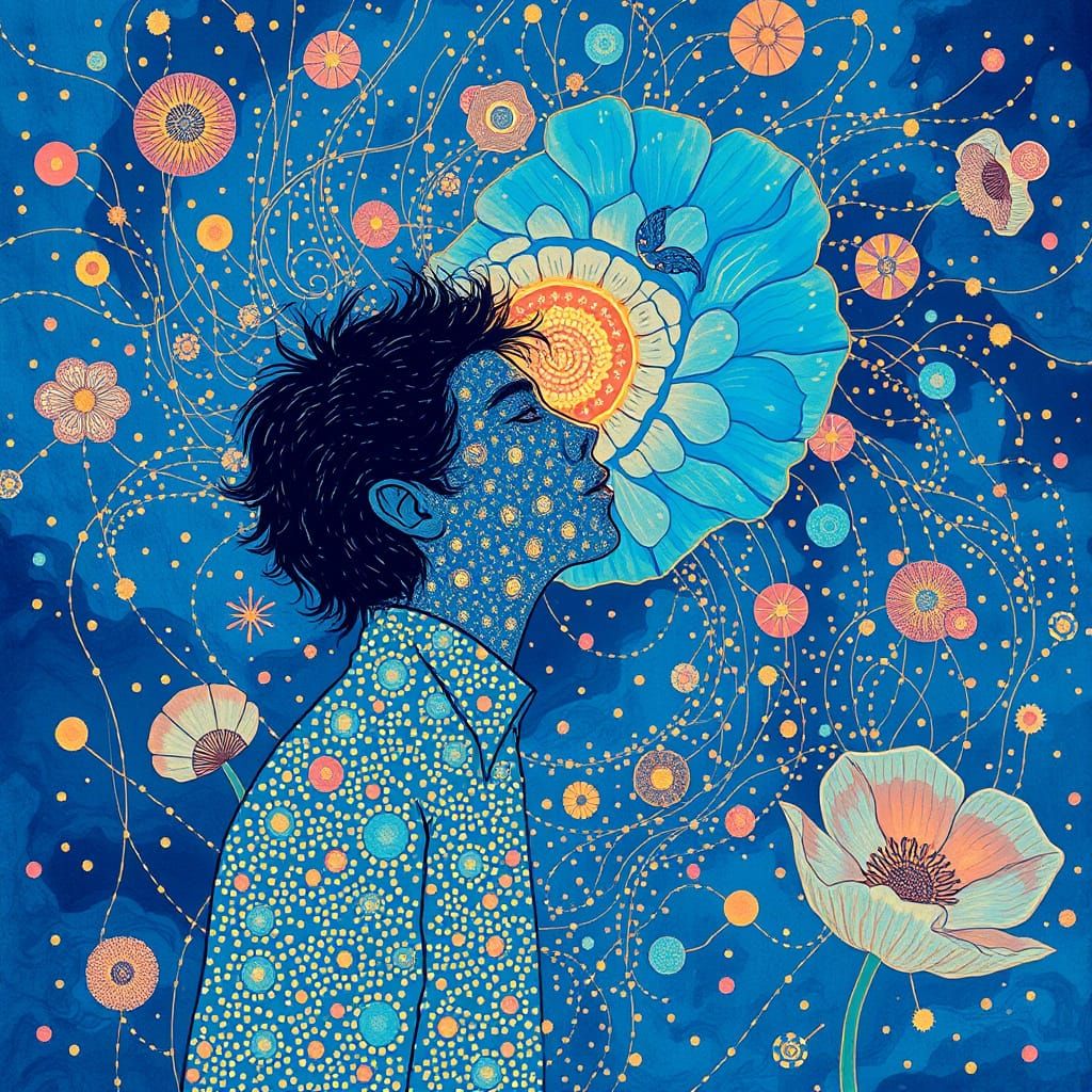 Whimsical Dreamscape in Liquid Opal Style