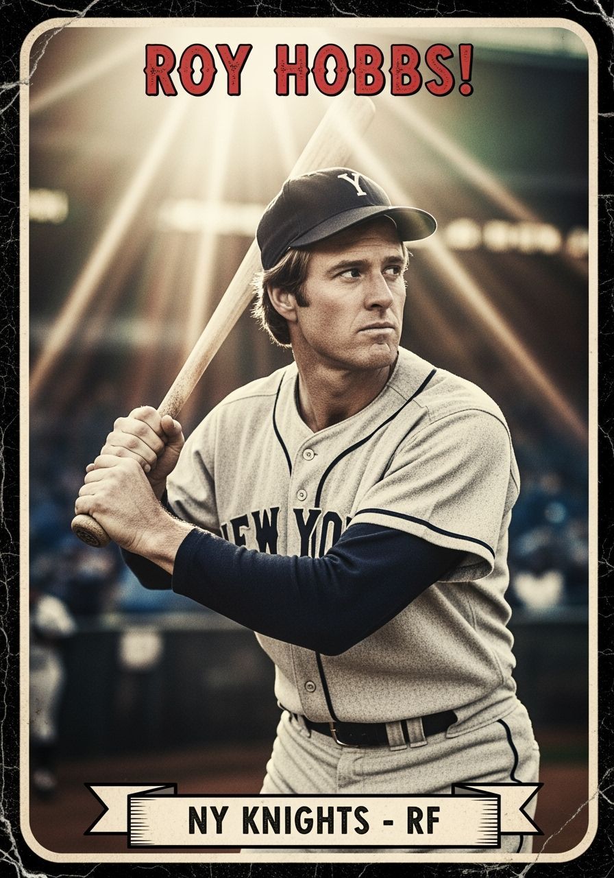 Vintage Baseball Card: Roy Hobbs in "The Natural"