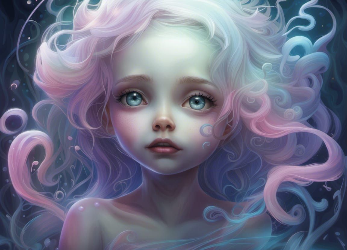 Adorable Ghost in Dark Fantasy Photorealism