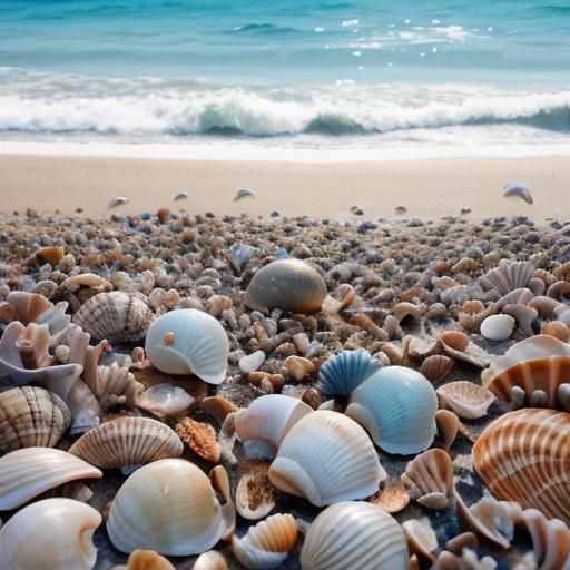 Assorted Seashells on Display