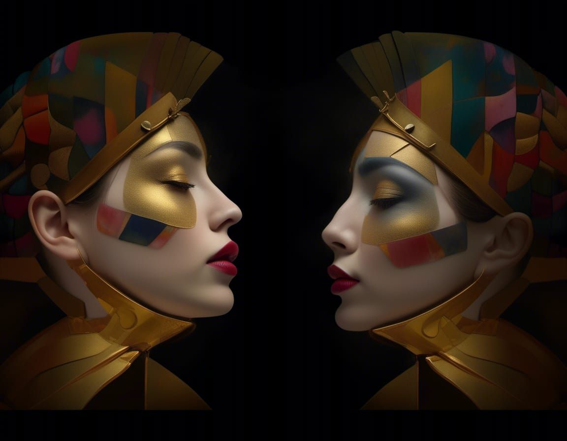 Abstract Gold Blending: Detailed Matte Painting