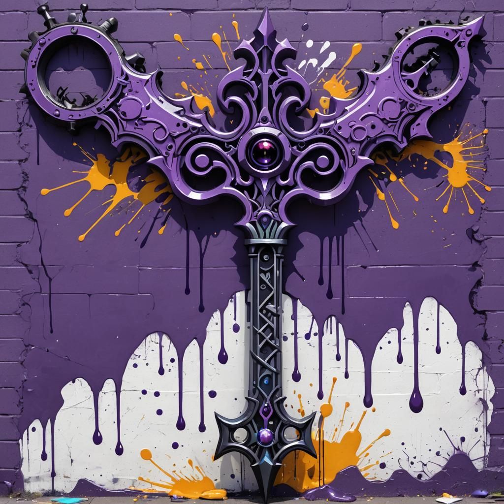 Keyblade Opens Portal in Graffiti Street Art