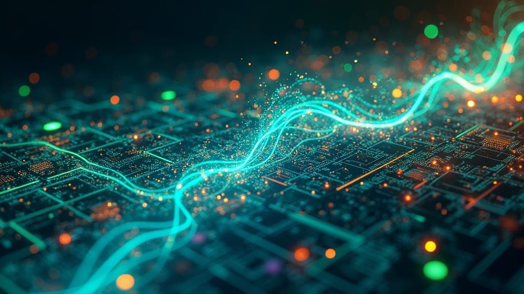 Futuristic Data Visualizationscape with Abstract Patterns