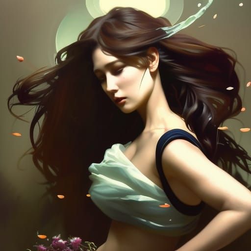 Gorgeous Woman Portrait with Hourglass Figure in 8K