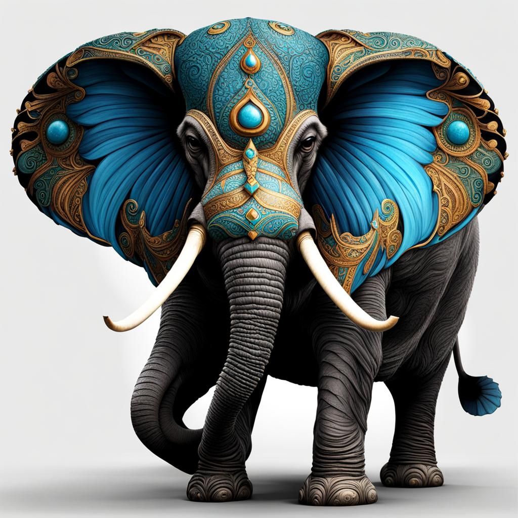 Fantasy Elephant Bird Full Body