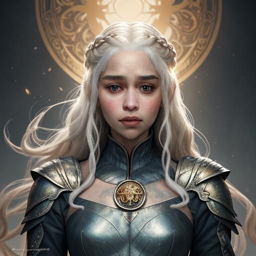 Daenerys Targaryen Portrait in Art Nouveau Style