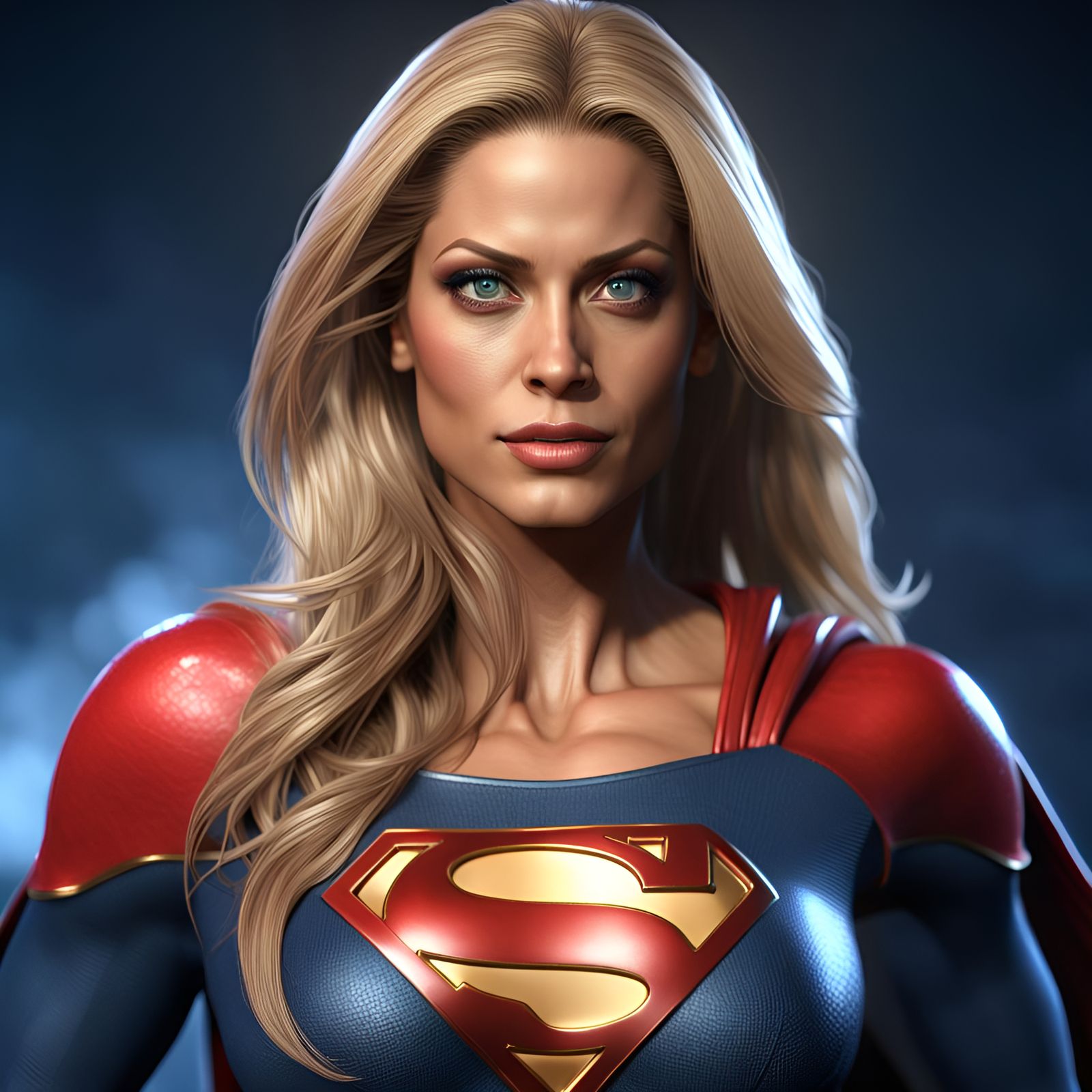 Trish Stratus as Supergirl in 3D Game Art
