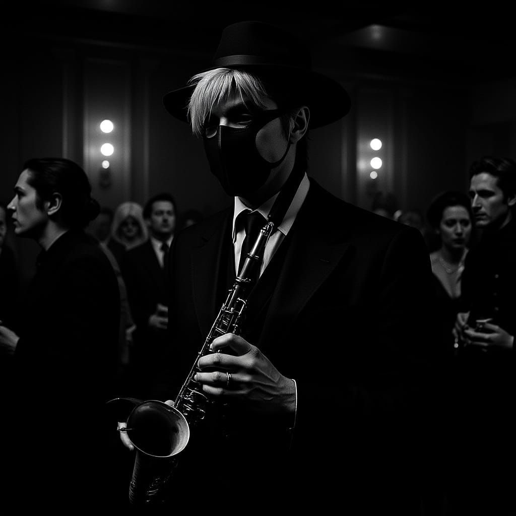 Kakashi Hatake as a Jazz Saxophonist in Smoky Club