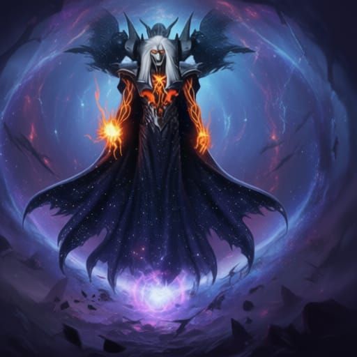 Ancient Evil Wizard Sorcerer Confronted by Reformed Hero