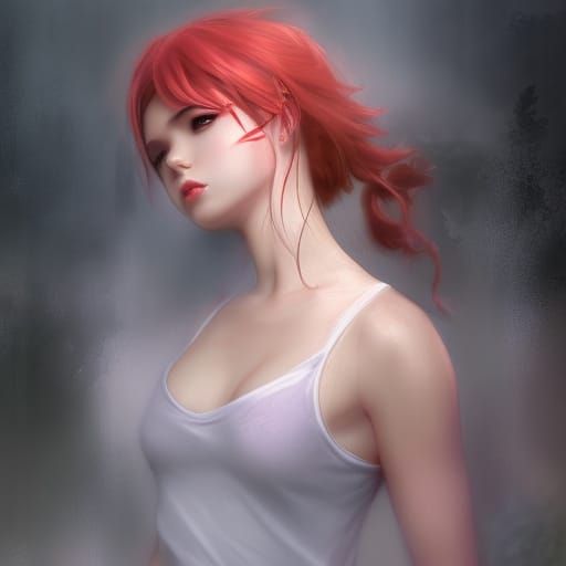Ethereal Misty Figure in WLOP Style