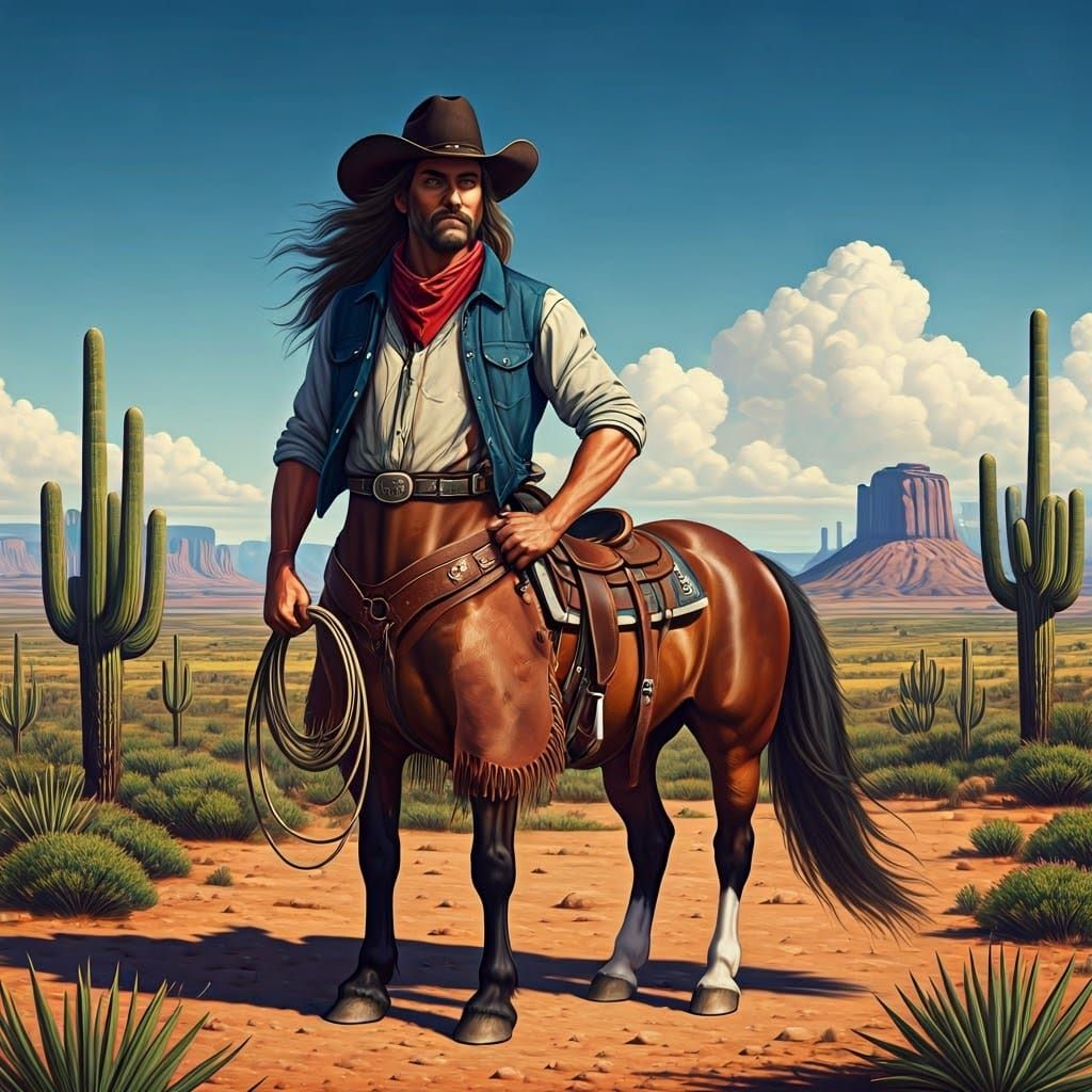 Cowboy Centaur in the Wild West