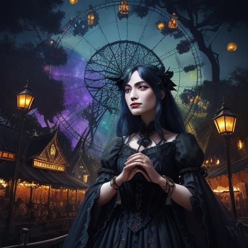 Mystical Vampire Theme Park with Fantasy Elements