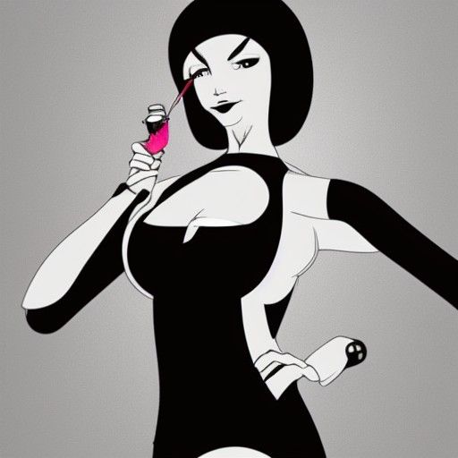 Fembot in Wet T-shirt: Sci-Fi Pin-Up