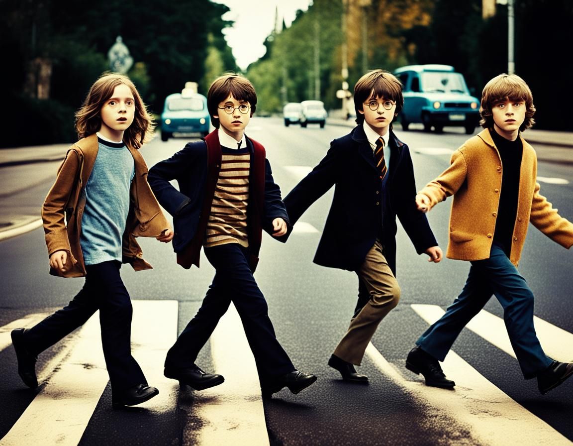 Harry Potter Recreates Abbey Road Photo