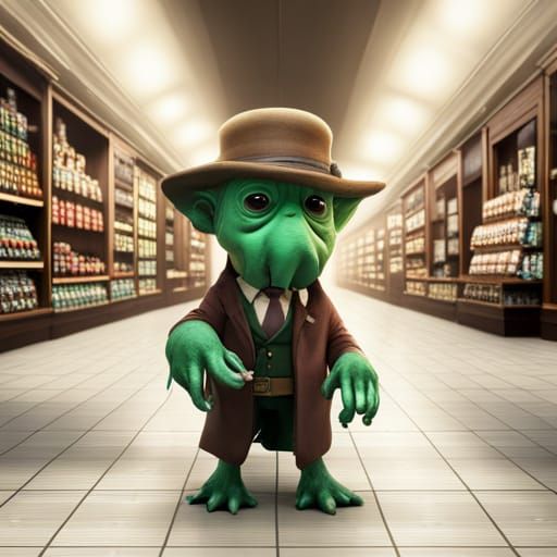 Baby Cthulhu Funko Store Aisle in 3D Style
