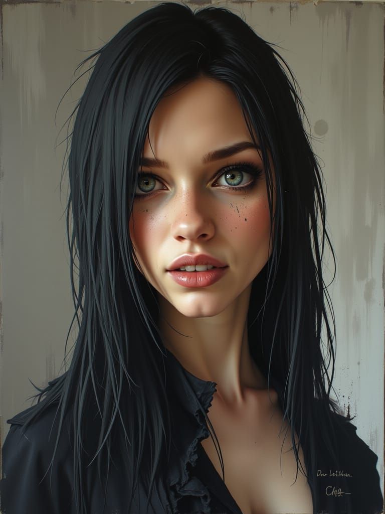 Highly Detailed Portrait of a Young Woman in Soft Studio Lig...