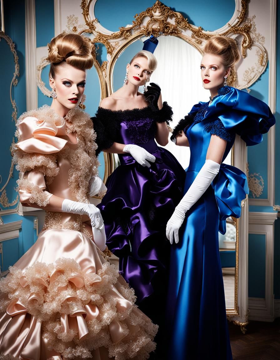 Extravagant Satin Couture Collection with Mirrors