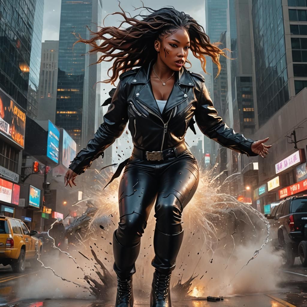 Megan Thee Stallion as Godzilla Smashes Houston