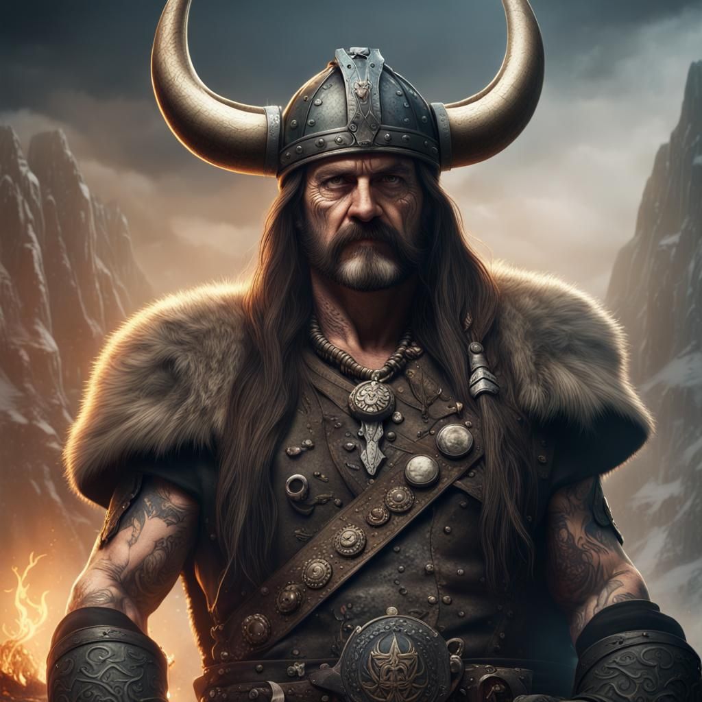 Lemmy Kilmister as a Viking God: Fantasy Art