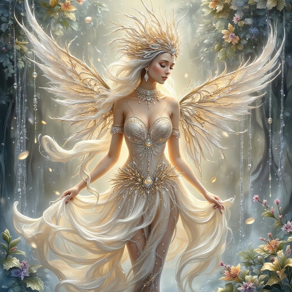 Elf Dancing in Alien Flowers, Sci-Fi Anime Style