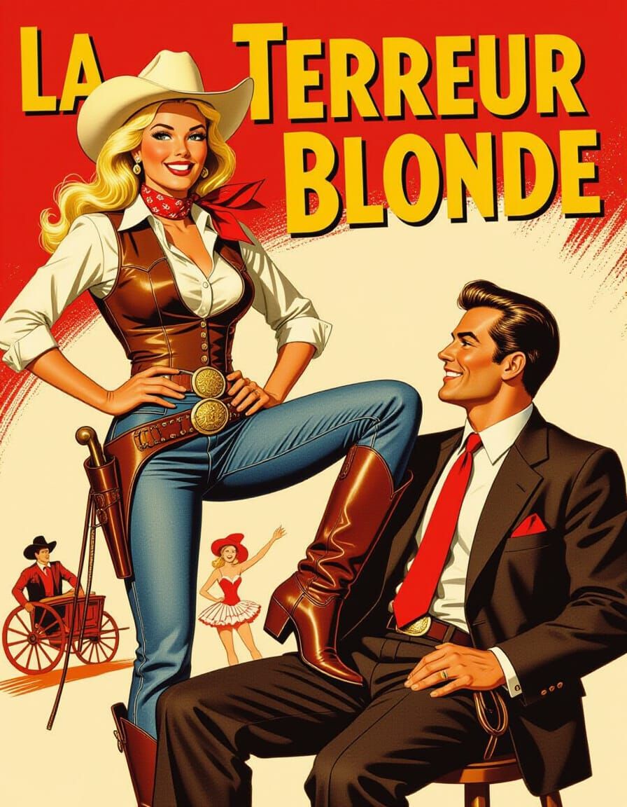 Vintage Movie Poster: Blonde Western Heroine