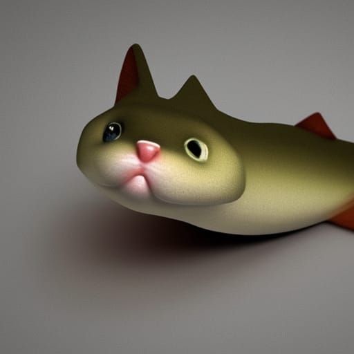 Catfish: A Feline-Aquatic Hybrid Illustration