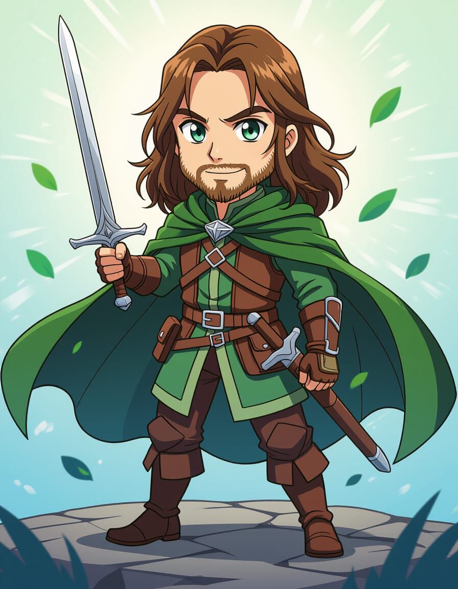 Funny Aragorn King of Gondor Anime Key Visual