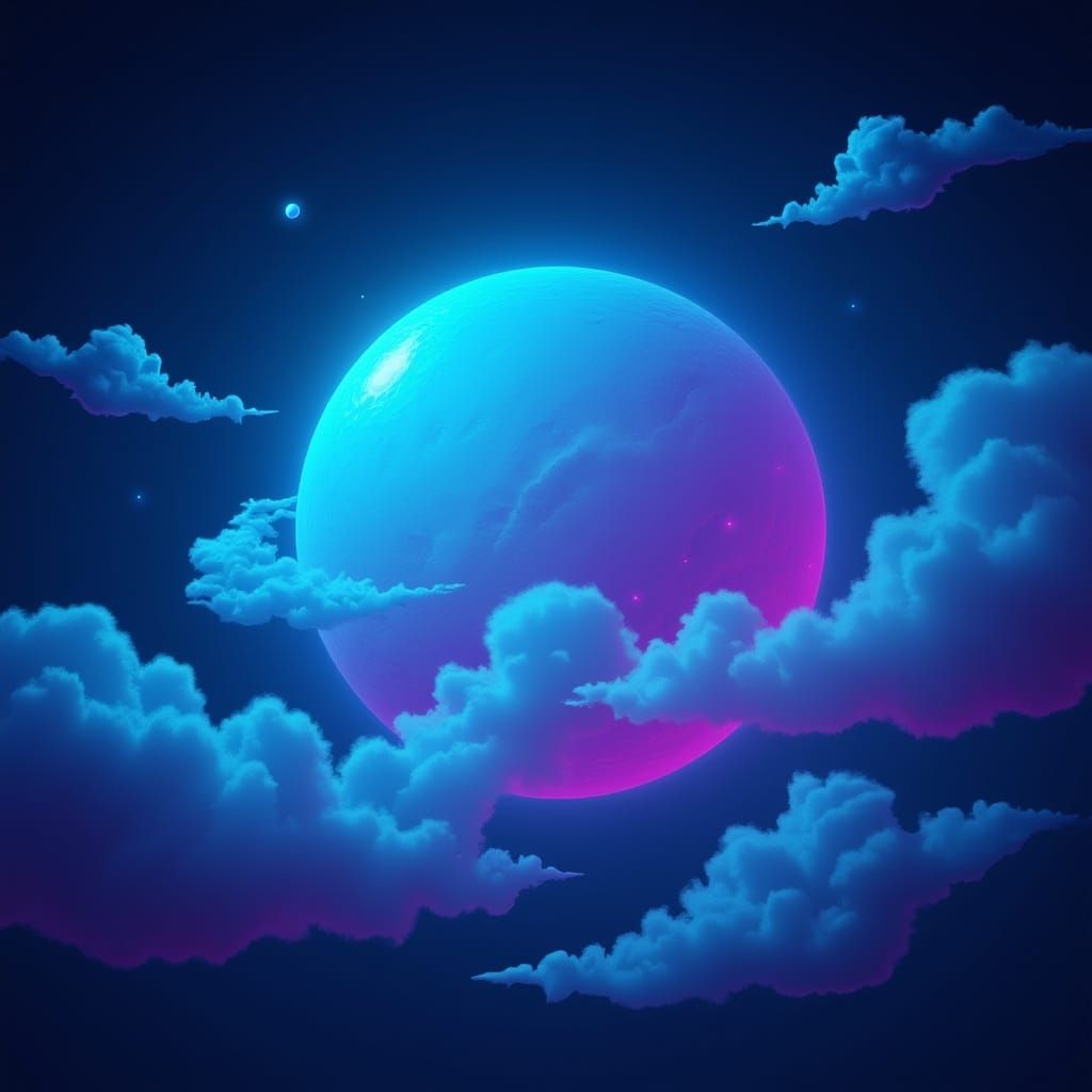 Ethereal Venus in Neon Mist, Fairycore Style