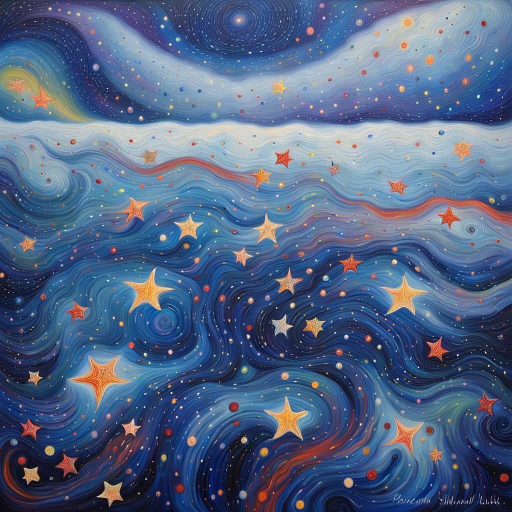 Dreamtime Star Nursery in Vivid Impasto Style