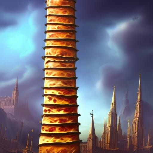 Leaning Tower of Pisa in Detailed Matte Painting