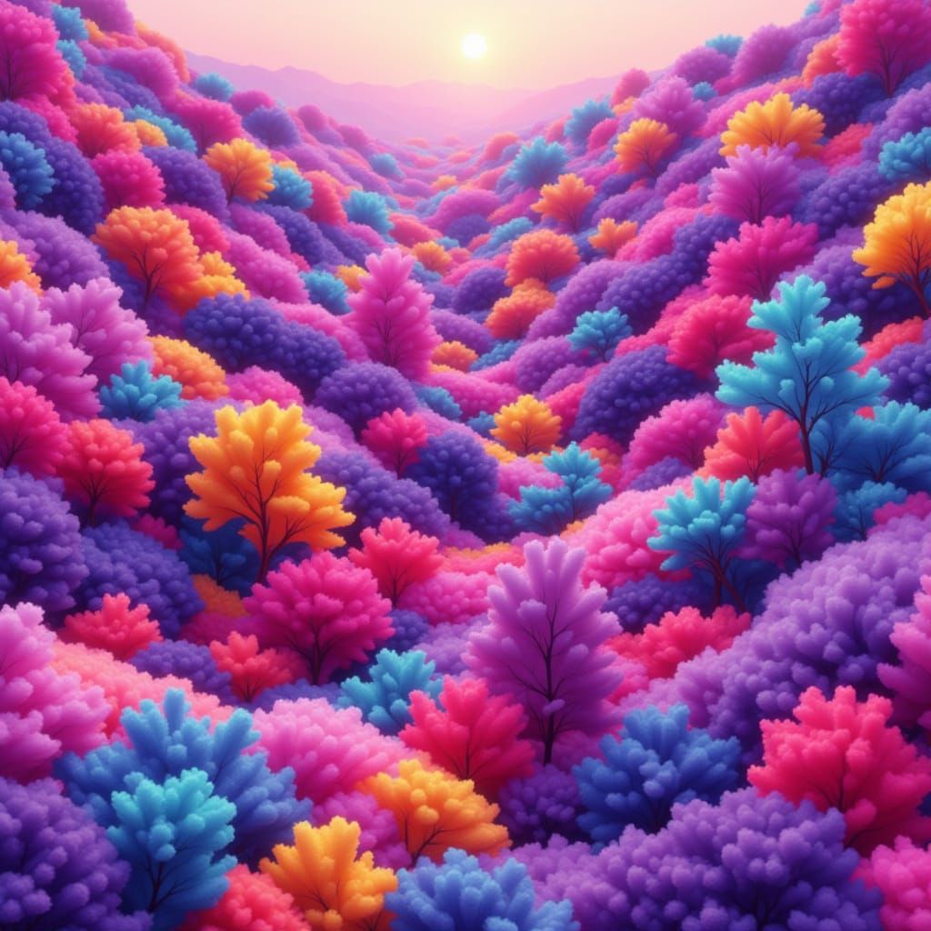 <lora:RGB-colors:1.0>  aubergine art forms in nature pepin paper