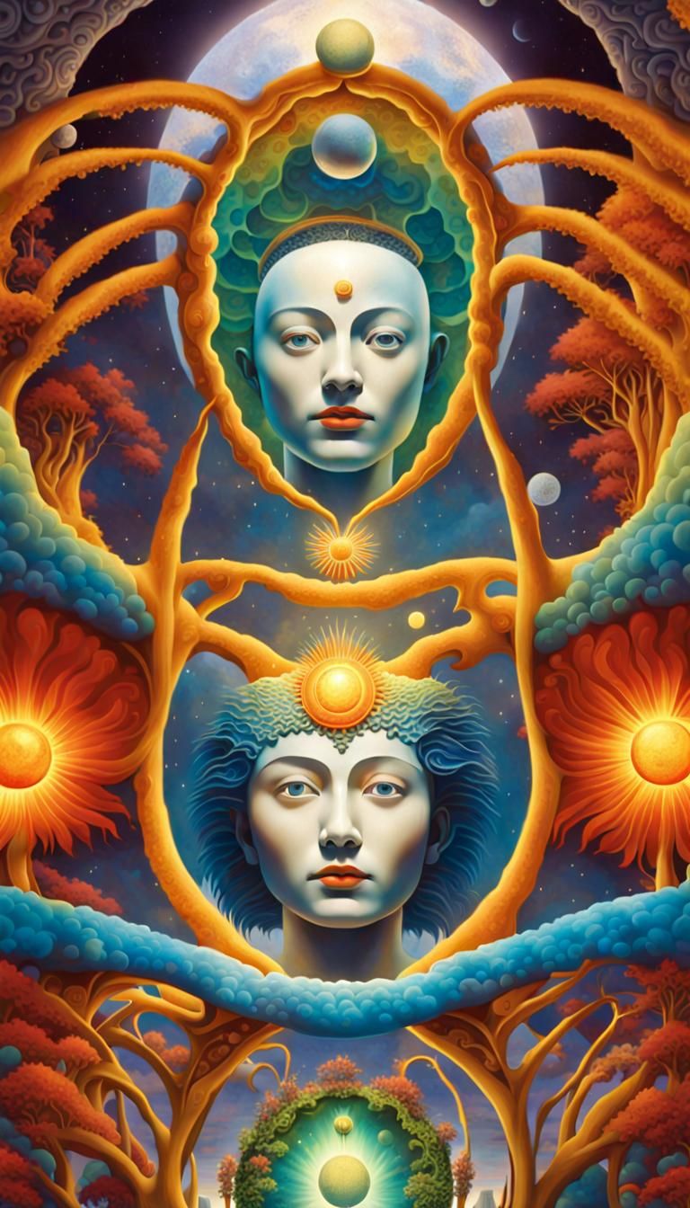 Surreal Metamorphosis in Detailed Fashion Magazine Style