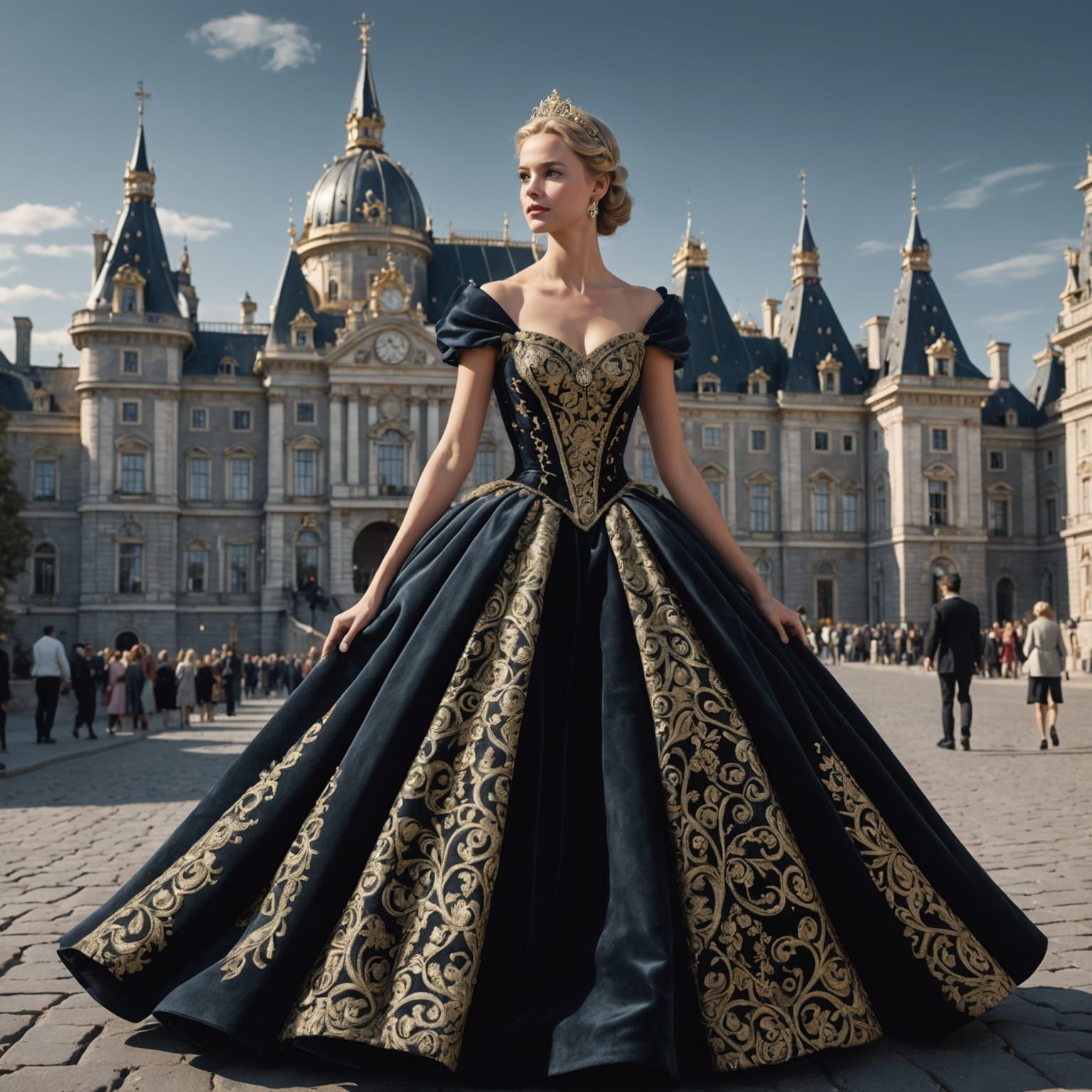 Cinderella at Midnight: Realistic 3D Double Exposure