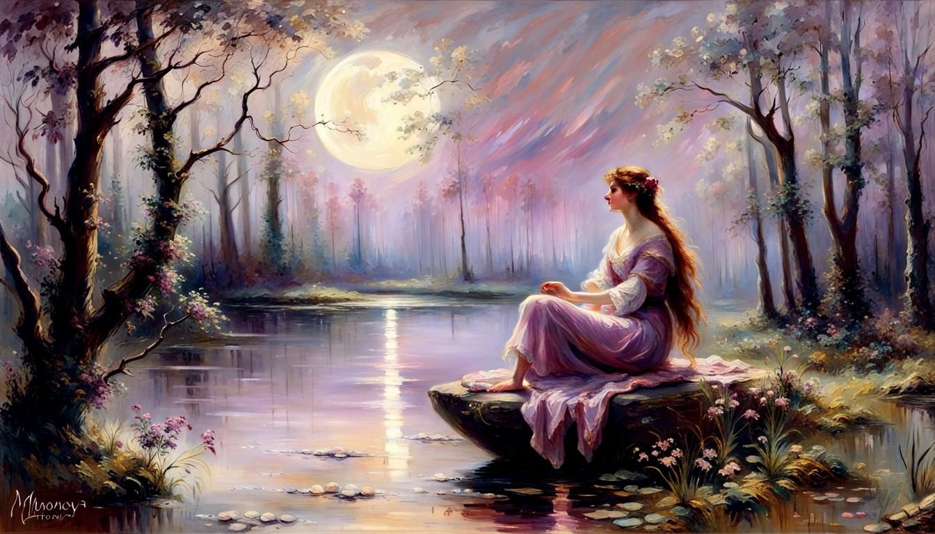 Magical Moonlit Maiden Inspired by Makovsky