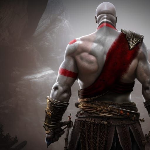 Kratos God of War: Hyperdetailed 8k Concept Art